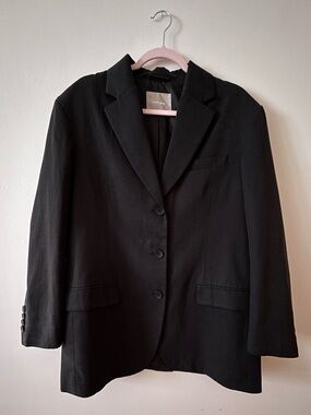 Everlane Black Single-Breasted Tailored Blazer - Size 10